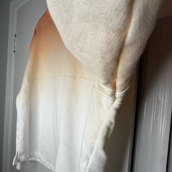 Victorias Secret Pink Varsity Crew Pullover. Ombré Orange/White. Love Pink. LG. - Picture 5 of 12